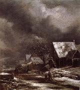 Jacob van Ruisdael, Village in Winter
